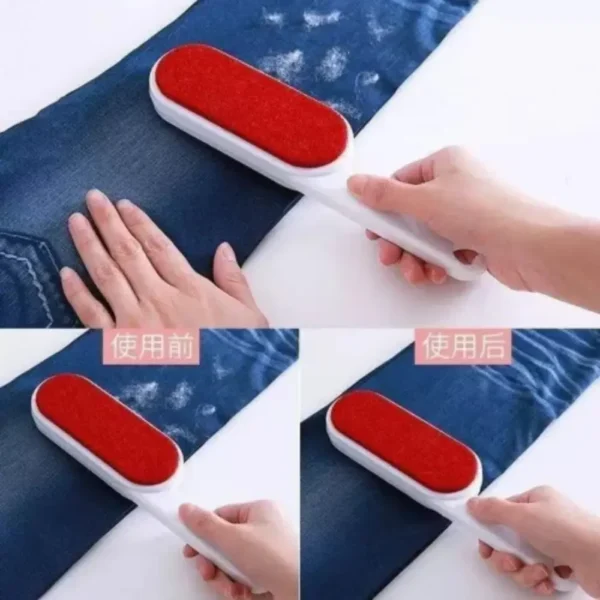لمامة الوبر قبل وبعد تنظيف بنطلون جينز من Y-Needs